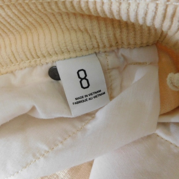 NWT!! Urban Outfitters BDG Corduroy Carpenter Pants Mago Ivory Yellow Size 8 - Picture 13 of 16